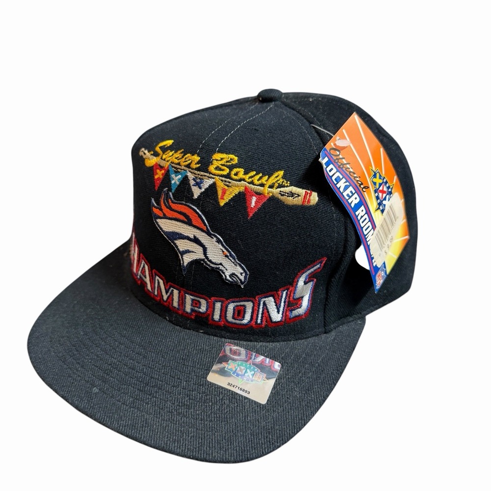 Vintage Denver Broncos NFL Super Bowl XXXII Snapback Cap Logo Athletic